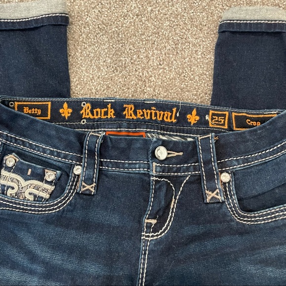 CROPPED ROCK REVIVAL DENIM SIZE 25 - Picture 8 of 8